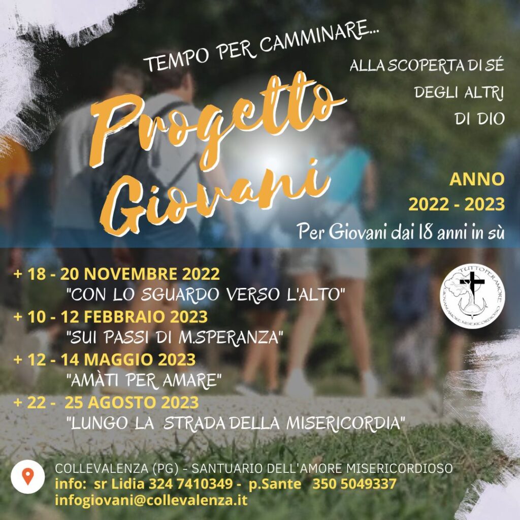 PROGETTO GIOVANI è ALLA SCOPERTA DI SÉ - DEGLI ALTRI - DI DIO